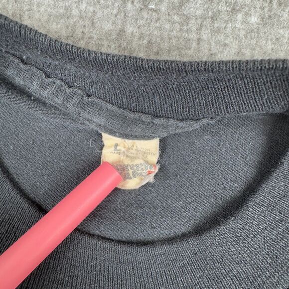 Vintage Washington DC Memorials Graffiti T-Shirt Men's Large Black‎ Hip Hop 80s - Picture 3 of 7